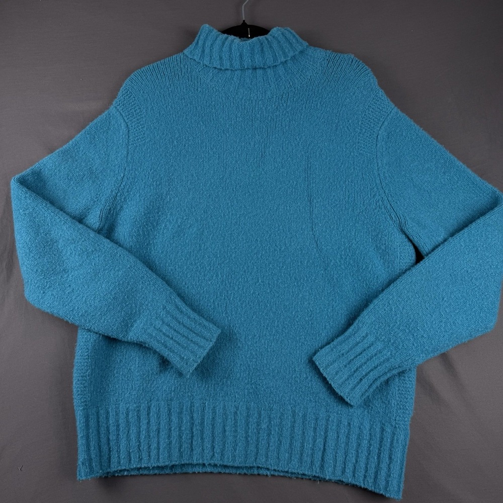 Todd Snyder Blue Turtleneck Chunky-Knit Pullover Sweater Woman's Size L